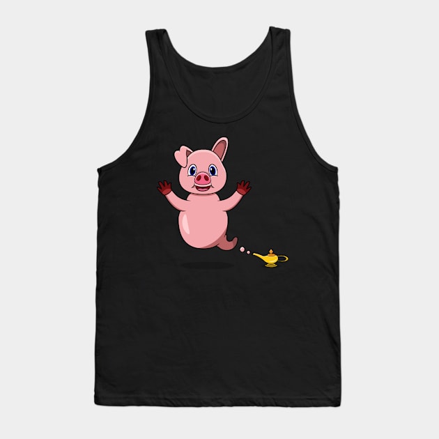 Cute Pig Ghost and Flying Tank Top by tedykurniawan12